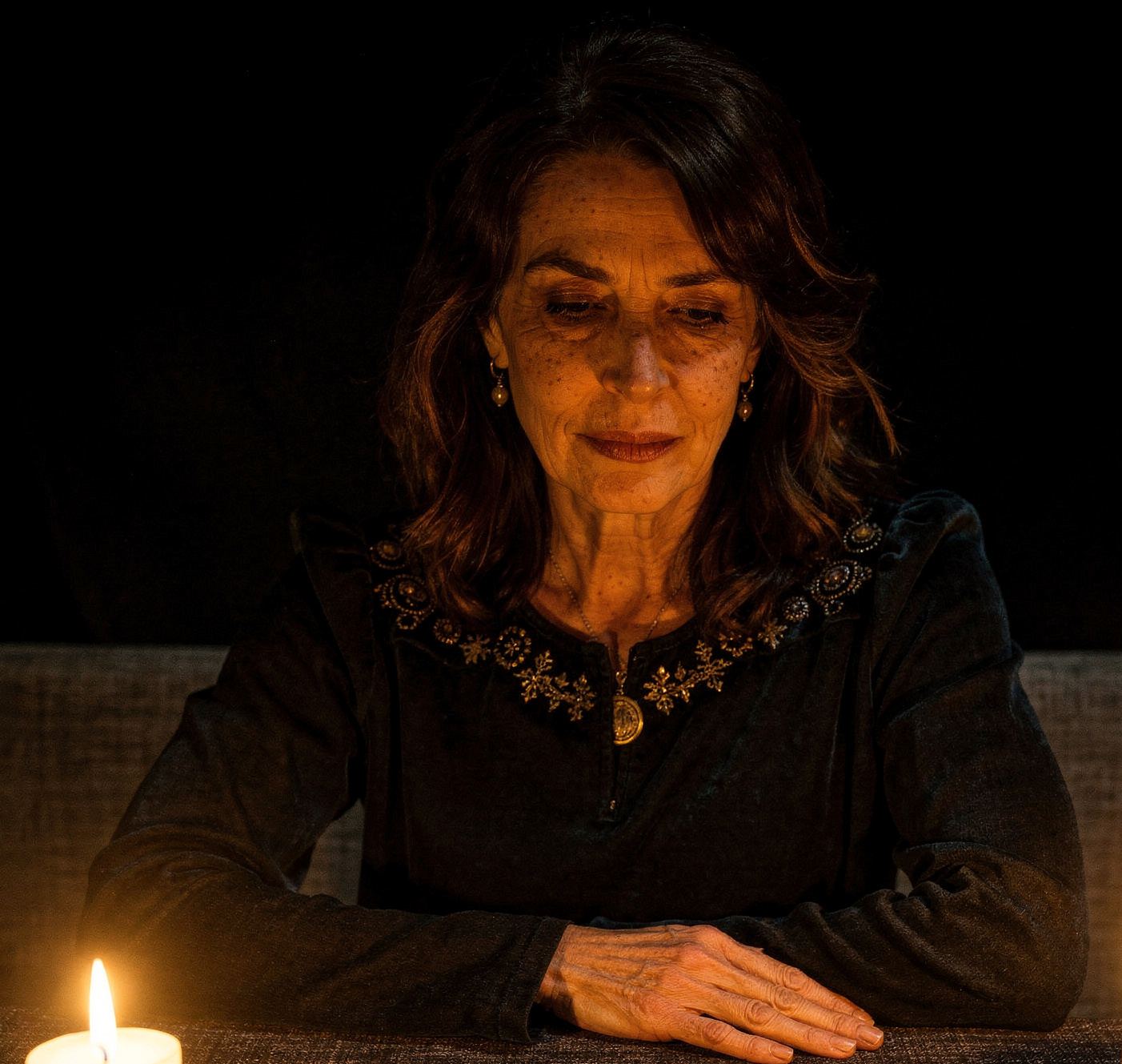 Madeleine Lombre en méditation